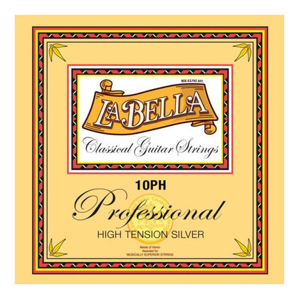 La Bella 10PH Professional Silver Nylon Guitar Strings - High Tension