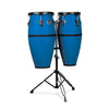 Latin Percussion LP646D-DB Discovery 10 in. and 11 in. Conga Set w/ Double Conga Stand - Race Car Blue