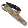 Henry Heller 2.5 in. Adjustable Distressed Leather Guitar Strap - Brown