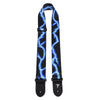 Perri's Leathers 2 in. Blue Lightning Bolt Design on Polyester Guitar Strap