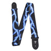 Perri's Leathers 2 in. Blue Lightning Bolt Design on Polyester Guitar Strap