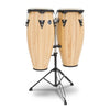 Latin Percussion LP646NY-AW City Series Congo Set w/ Stand - Natural Wood