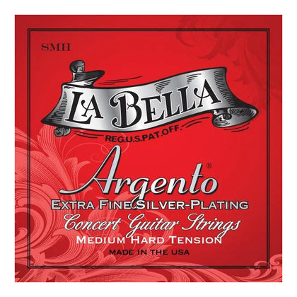 La Bella SMH Argento Extra Fine Silver Plating Nylon Guitar Strings - Medium-Hard Tension