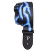 Perri's Leathers 2 in. Blue Lightning Bolt Design on Polyester Guitar Strap