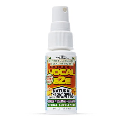 Vocal Eze Fast-Acting Professional Natural Throat Spray (1oz. bottle)