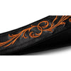 Taylor Nouveau Embroidered 2.5 in. Leather Guitar Strap - Black