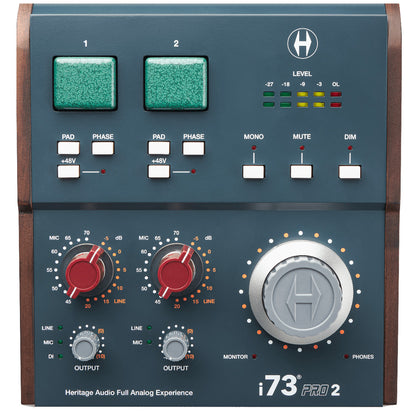 Heritage Audio i73 PRO 2 USB-C Audio Interface w/ Two 73 Style Class A Preamps