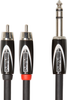 Roland RCC-10-TR2R Black Series 10ft Interconnect Cable 1/4 in. TRS to Dual RCA - Bananas at Large