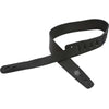 Henry Heller LIS-038L275-BLK Lock-it Series Plush Leather 2.75 in. Guitar Strap - Black