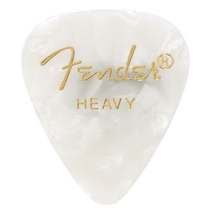 Fender 12 Pack 351 Shape Heavy Guitar Picks - White Moto