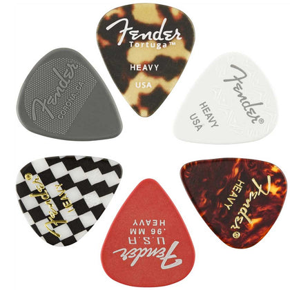 Fender Material Medley Guitar Picks - Heavy (6 Pack)