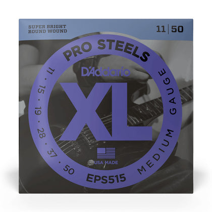 D'Addario EPS515 Pro Steel Electric Guitar Strings, 11-50