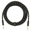 Fender Deluxe Series Straight to Straight Instrument Cable - Black Tweed - 15 ft.