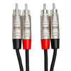 HOSA HRR-015X2 Pro Stereo Interconnect Cable Dual REAN RCA to Same - 15 ft.