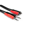 Hosa CPR-201 Stereo Interconnect Cable, Dual 1/4 in. to RCA - 3 ft.