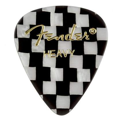 Fender 351 Heavy 12-Pack Picks - Celluloid Checker