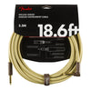 Fender Deluxe Series Straight to Angle Instrument Cable - Tweed - 18.6 ft.