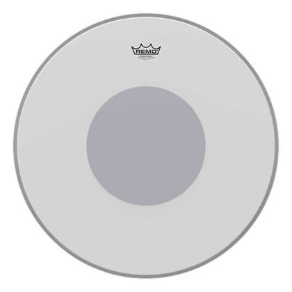 Remo P3-1122-10 Powerstroke P3 Coated Drumhead - Black Dot - 22 in. Bass Batter