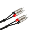 HOSA HRR-015X2 Pro Stereo Interconnect Cable Dual REAN RCA to Same - 15 ft.