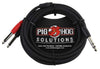 Pig Hog TRS(M)-Dual 1/4 Insert Cable - 10 ft.