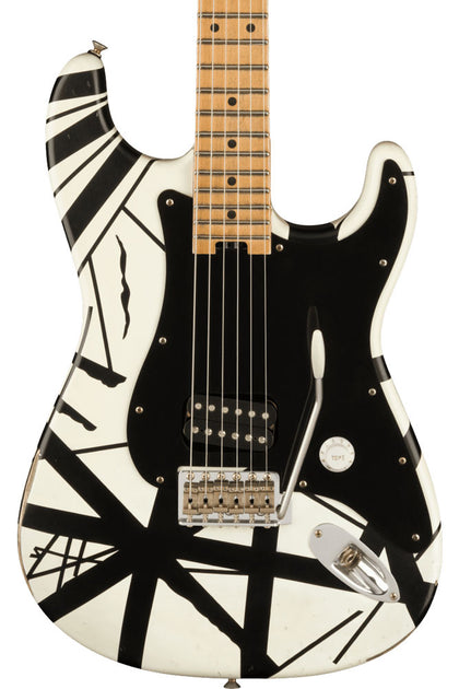 EVH Striped Series '78 Eruption, White with Black Stripes Relic