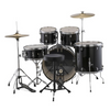 Ludwig Accent 5-Piece Standard Acoustic Drum Set with Hardware and Cymbals - Black Sparkle