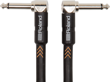 Roland RIC-B3AA Black Series 3ft Instrument Cable with Angled to Angled 1/4 in. jack - Bananas at Large