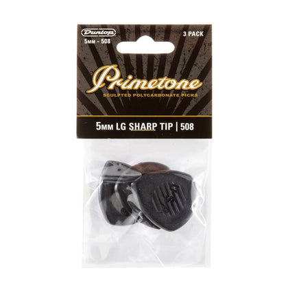 Dunlop 477P508 Primetone® Classic Guitar Picks (3 Pack) - Large Sharp Tip (5.0mm)