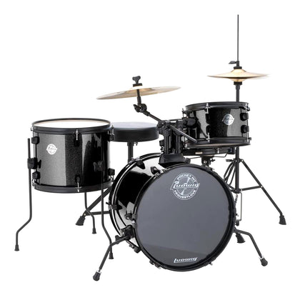 Ludwig LC178X016 Questlove Pocket Kit 4-Piece Drum Set - Black Sparkle