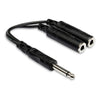 Hosa - YPP-111 - Y Cable - 1/4 in TS Male to Dual 1/4 in TS Female