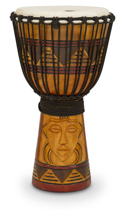 Toca TODJ-12TM Origins Series Rope Tuned Wood 12 in. Djembe - Tribal Mask - Bananas at Large