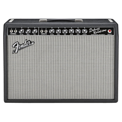 Fender 65 Deluxe Reverb Guitar Combo Amp - Black and Silver