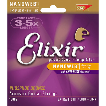 Elixir 16002 Acoustic Phosphor Bronze With Nanoweb Coating - Bananas At Large®