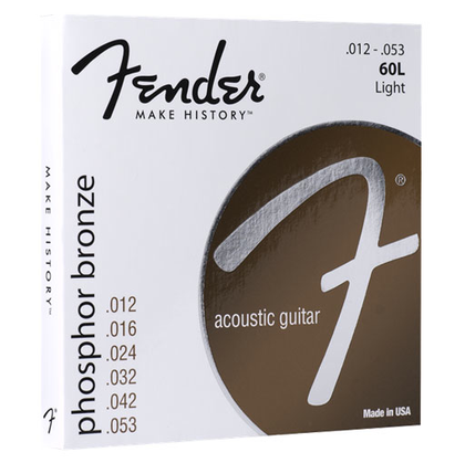 Fender 60CL Phosphor Bronze Acoustic Guitar Strings - Custom Light