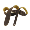 Henry Heller HBS2 2 in. Basic suede Guitar Strap - Chocolate Brown - Bananas At Large®