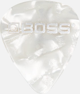 BOSS BPK-12-WM 12-Pack Celluloid Pick - Medium - White