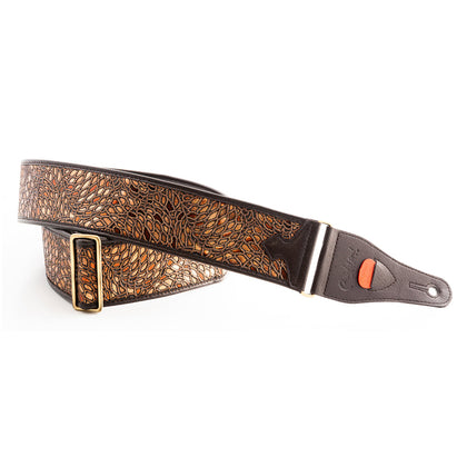 Right On Talisman 2 in. Adjustable Vegan Guitar Strap - Alien Brown