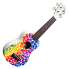 Amahi DDUK3 Soprano Ukulele with Rainbow Flower Design