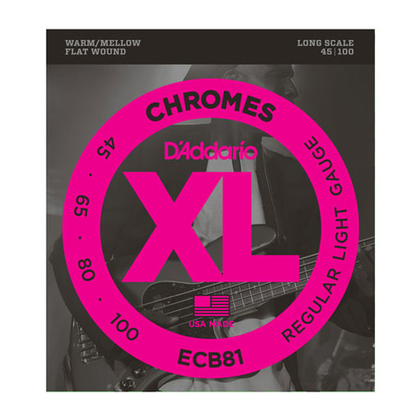 DAddario ECB81 Chromes Bass Strings Light 45-100 Long Scale - Bananas At Large®