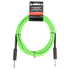 Strukture SC10NG Straight to Straight Instrument Cable - Woven Neon Green - 10 ft.