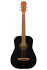 Fender FA-15 3/4 Scale Steel String Acoustic Guitar with Gig Bag, Walnut Fingerboard - Black