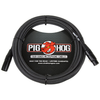 PigHog PHM20BKW Black and White Woven Mic Cable, 20ft XLR - Bananas at Large