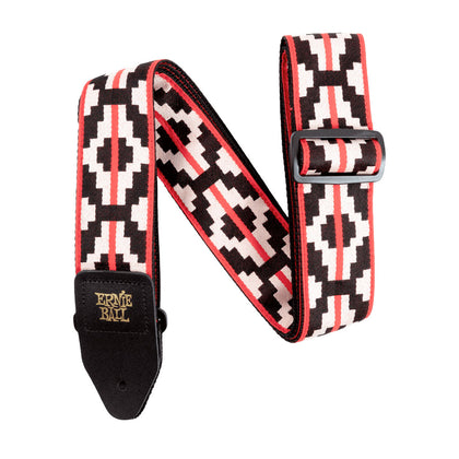 Ernie Ball P05322 Jacquard Design Polypro 2 in. Guitar Strap - Ristra Red