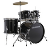 Ludwig Accent 5-Piece Standard Acoustic Drum Set with Hardware and Cymbals - Black Sparkle