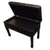 Duet Size Genuine Leather Adjustable Artist Piano Bench - 28