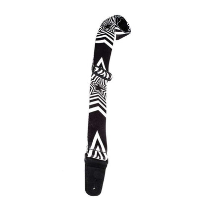 Henry Heller 2in Boggie Nights Guitar Strap - Black and White Stars