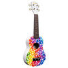 Amahi DDUK3 Soprano Ukulele with Rainbow Flower Design