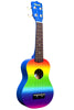 Amahi DDUK1 Soprano Ukulele with Gradient Rainbow Design