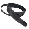 Henry Heller HAB2-BLK Leather Series 2 in. Guitar Strap - Buffalo Black