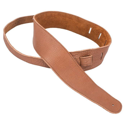 Henry Heller HAB2-BRN Leather Series 2 in. Guitar Strap - Buffalo Brown